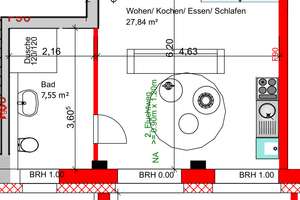 1-Zimmer-Wohnung mit 40,76 m² inmitten der Bielefelder Innenstadt – Kernsaniert (WHG 16) – Zimmerstraße 16, 33602 Mitte, Bielefeld – Vorschaubild 2