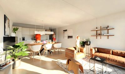 Wohnquartier Pflugweg: Beispiel Appartement innen - Loggia, Haus 1&2,  75m², 2,5 Zimmer