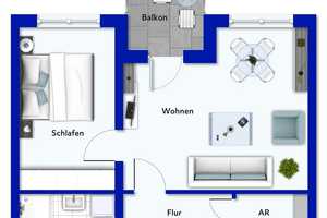 Vermietete 2-Zimmer-Whg  im Herzen der Südstadt von Fürth mit TG!! – Fürth – Vorschaubild 6