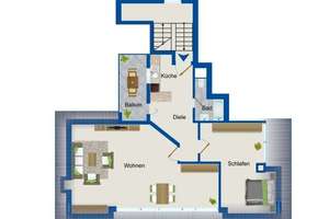 Einzigartige 2-Zimmer-DG-Wohnung in  Backstein-Villa – Die vollständige Adresse der Immobilie erhältst du vom Anbieter., 14167 Zehlendorf, Berlin – Vorschaubild 12