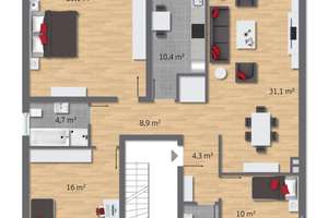 4,5-Raum-Erdgeschosswohnung mit Terrasse in ruhiger Seitenstraße von Kray – Die vollständige Adresse der Immobilie erhältst du vom Anbieter., 45309 Kray, Essen – Vorschaubild 12