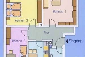 Top Grundriss!  Schöne 3-R-Whg 3.OG Wanne Loggia! – Pennricher Straße 6, 1157 Cotta (Stadtteil), Dresden – Vorschaubild 5