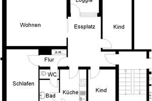 Schöne, helle Obergeschosswohnung! – Poststr. 5, 49086 Darum/Gretesch/Lüstringen, Osnabrück – Vorschaubild 2