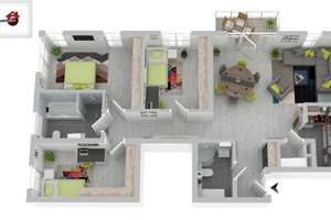 WOW großzügige, helle und freundliche 4 Zi. Neubau Whg. mit Balkon und EBK Bieber Nord – 63073 Bieber, Offenbach am Main – Vorschaubild 9