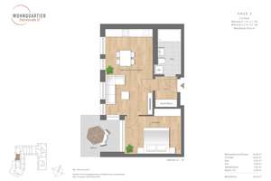 MODERNE 2-ZIMMERWOHNUNG IN AUGSBURG / PFERSEE – Eberlestrasse 67, 86157 Pfersee-Nord, Augsburg – Vorschaubild 2