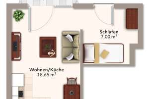 1,5 Raum Apartment in Erfurt – Die vollständige Adresse der Immobilie erhältst du vom Anbieter., 99086 Ilversgehofen, Erfurt – Vorschaubild 6