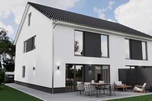 Attraktive Doppelhaushälfte mit KELLER und GRUNDSTÜCK in SOLIDEM Umfeld, Neubau, FBH, A+, PV