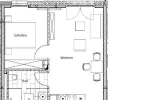 Voll möbliert, 2-Zimmer-Appartment, Balkon, TG-Stellplatz, Frankfurt Europaviertel – 60326 Gallus, Frankfurt am Main – Vorschaubild 10