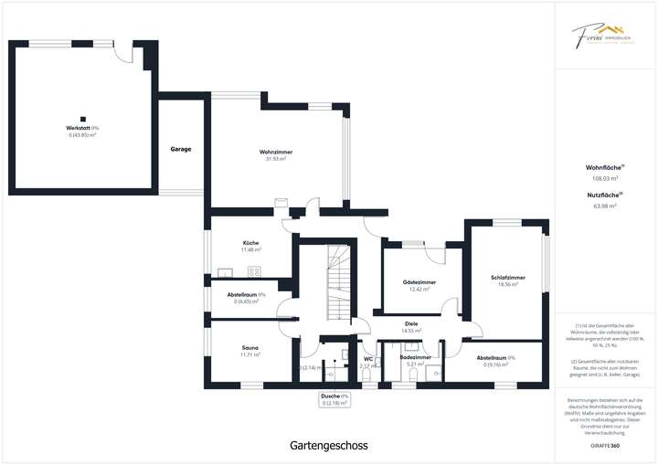 Grundriss Gartengeschoss