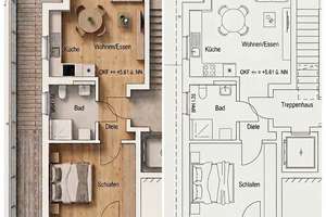  Ruhige 2-Zimmer-Dachgeschosswohnung mit Dachterrasse – ideal für komfortbewusstes Wohnen  – Kastanienhofweg 1-16, 50858 Junkersdorf, Köln – Vorschaubild 2
