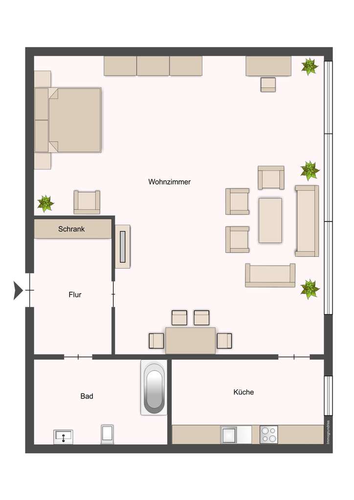 Immobilie in Ahrensburg - Vermietete 1-Zimmer Wohnung mit toller Aussicht und TG Stellplatz im Herzen von Ahrensburg! - Bild 4