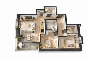 SCHÖNEBERG / KREUZBERG: ERSTBEZUG im LUXUS Neubau: 3-Zi-DACHGESCHOSS, 71 m² + 2 Bäder + 2 TERRASSEN – Die vollständige Adresse der Immobilie erhältst du vom Anbieter., 10965 Kreuzberg, Berlin – Vorschaubild 12