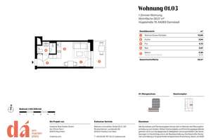 Gemütliche 1-Zimmer-Wohnung mit Balkon in Darmstadts bester Lage – Die vollständige Adresse der Immobilie erhältst du vom Anbieter., 64283 Mitte, Darmstadt – Vorschaubild 4