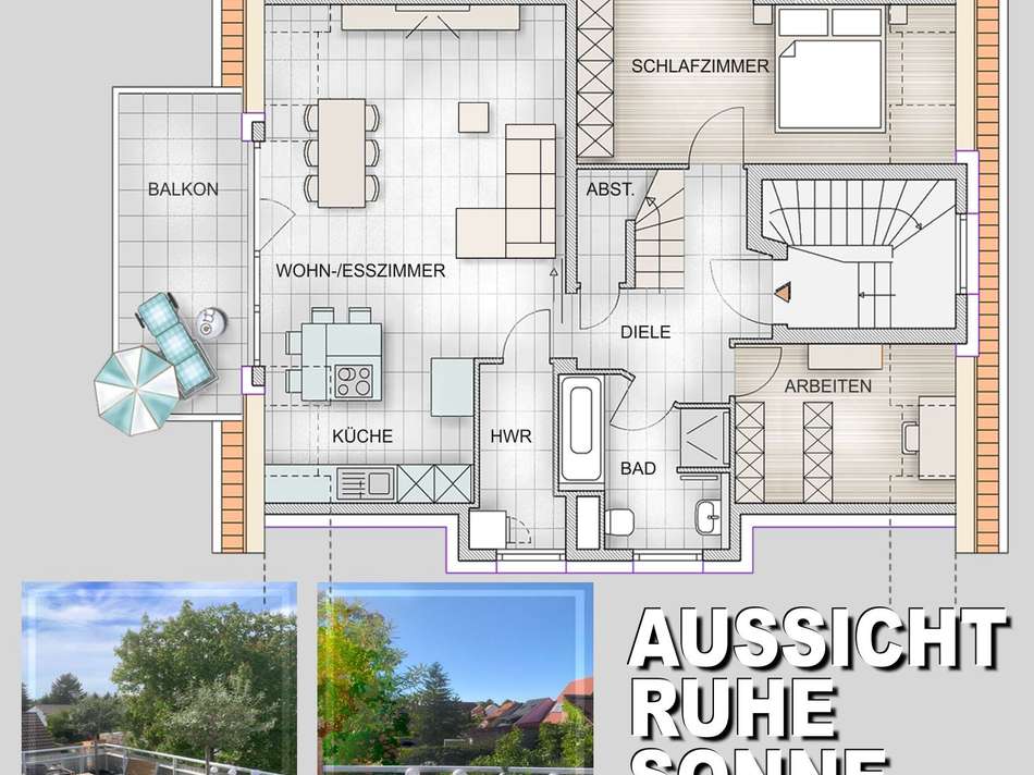 Moderne 5-ZKB Maisonette