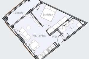 Erstvermietung: helle 2-Zimmer-Wohnung mit Loggia – Prüfeninger Str. 78, 93049 Westenviertel, Regensburg – Vorschaubild 6