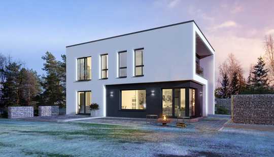 Bild von BAUHAUS-ARCHITEKTUR IN OKAL-DESIGN inkl. Grundstück und Einzugsfertigem Haus 
