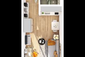  1-Zimmer-Apartment Augsburg, mobliert , WLAN, TV,  Küche, 1 September ´26 - 31. Januar ´27 – Oberbürgermeister Hohner 3, 86153 Am Schäfflerbach, Augsburg – Vorschaubild 3