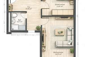 Traumhafte 2-Zimmer-Wohnung in sonniger Taunuslage – Ihr neues Zuhause in Liederbach am Taunusus – Die vollständige Adresse der Immobilie erhältst du vom Anbieter., 65835 Liederbach am Taunus – Vorschaubild 8