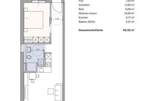 WE1-7 | Moderne 2-Zimmer-Wohnung in KfW-40-QNG-PLUS Bauweise im Regensburger Westen. Erstbezug. – Die vollständige Adresse der Immobilie erhältst du vom Anbieter., 93049 Westenviertel, Regensburg – Vorschaubild 7