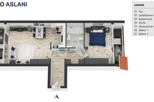 Bezugsfreie 2-Zimmer-Wohnung mit 2 Balkonen, Aufzug & TG-Stellplatz - renovierter Zustand – Die vollständige Adresse der Immobilie erhältst du vom Anbieter., 4229 Plagwitz, Leipzig – Vorschaubild 20