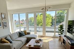 Erstbezug mit Weitblick: 3-Zimmer-Penthouse mit zwei Dachterrassen und Tiefgaragenstellplatz – 65931 Sindlingen, Frankfurt am Main – Vorschaubild 1