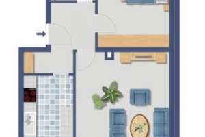 Frisch renovierte bezugsfreie 2-Zimmer-Wohnung mit Süd-West-Balkon und neuer Einbauküche – Paracelsusstr. 17, 53177 Pennenfeld, Bonn – Vorschaubild 6