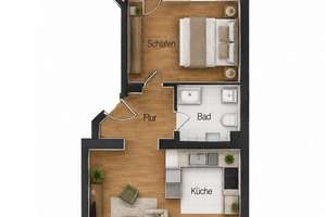 SOFORT EINZIEHEN UND WOHLFÜHLEN: Charmante Zweiraumwohnung mit eigener Terrasse – 4315 Volkmarsdorf, Leipzig – Vorschaubild 20