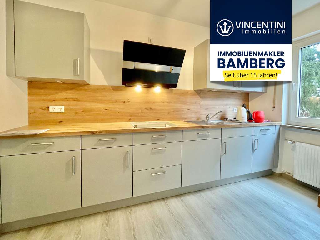 Immobilie in Hallstadt - Renovierte EG 4-Zimmer WHG mit Balkon, Einbauküche und Garage - Bild 0