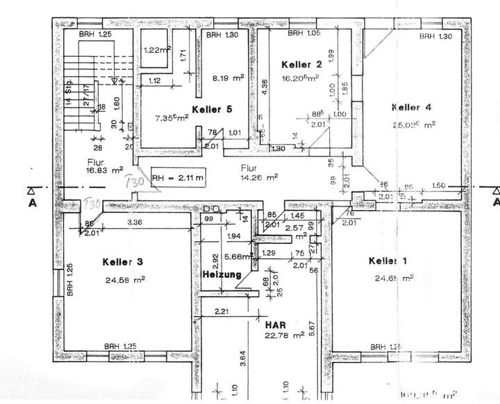 Grundriss Keller