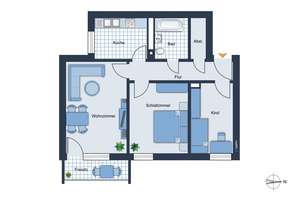 Gepflegte 3-Zimmer-ETW mit verglaster Ost-Loggia & Garage / Verkauf auf Nießbrauchbasis – Die vollständige Adresse der Immobilie erhältst du vom Anbieter., 81925 Oberföhring, München – Vorschaubild 15
