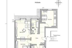 Große Genossenschaftswohnung im Dachgeschoss mit Altbau-Charme – Akazienhof 18, 47053 Dellviertel, Duisburg – Vorschaubild 7