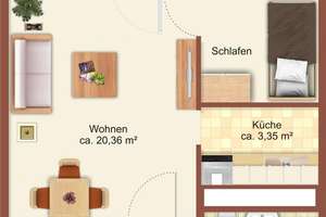 2-Raumwohnung mit schöner Aussicht aus 10. Etage – Bruno-Granz-Straße 44, 9122 Morgenleite, Chemnitz – Vorschaubild 11