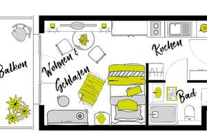 Möblierte Komfort-Apartments im "URBAN LIVING Berlin" - nur für 1 Person! – Balatonstraße 1, 10319 Friedrichsfelde, Berlin – Vorschaubild 16