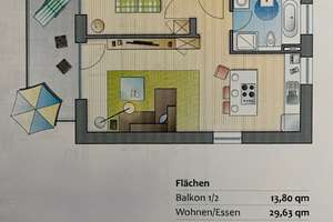 bezugs- und provisionsfrei, moderne, helle Wohnung nahe Badestelle am Proviantbach – Proviantbachstr. 17b, 86153 Am Schäfflerbach, Augsburg – Vorschaubild 2