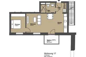 KRONSRODE | NEUBAU | Moderne 2-Zimmer-Wohnung mit Balkon und Einbauküche (optional) – Rosalind-Franklin-Allee  24, 30539 Bemerode, Hannover – Vorschaubild 8