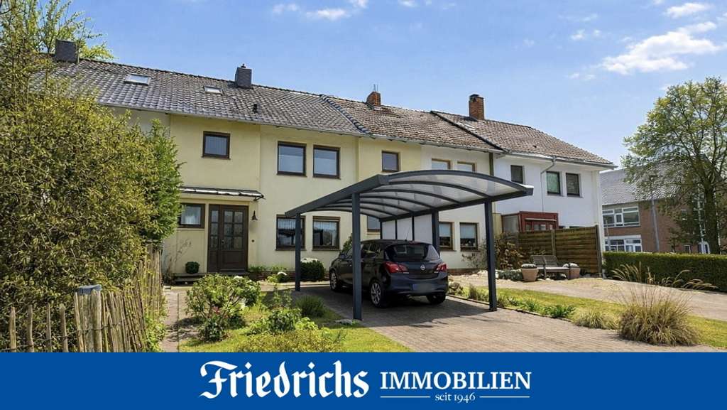 Immobilie in Rastede - Gepflegtes Reihenmittelhaus mit Terrasse, Balkon, Garten und Carport in attraktiver Lage von Rastede - Bild 0