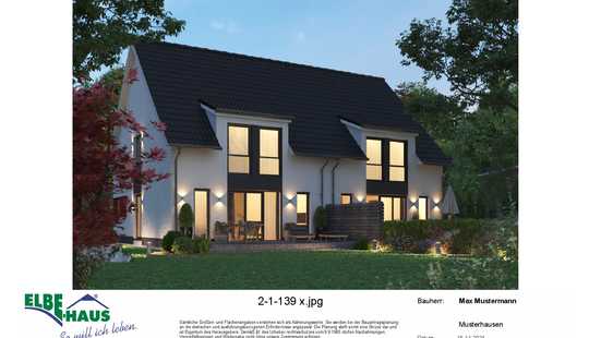 Bild von Klein aber Mein, Doppelhaushälfte; massiv, individuell, bezahlbar!