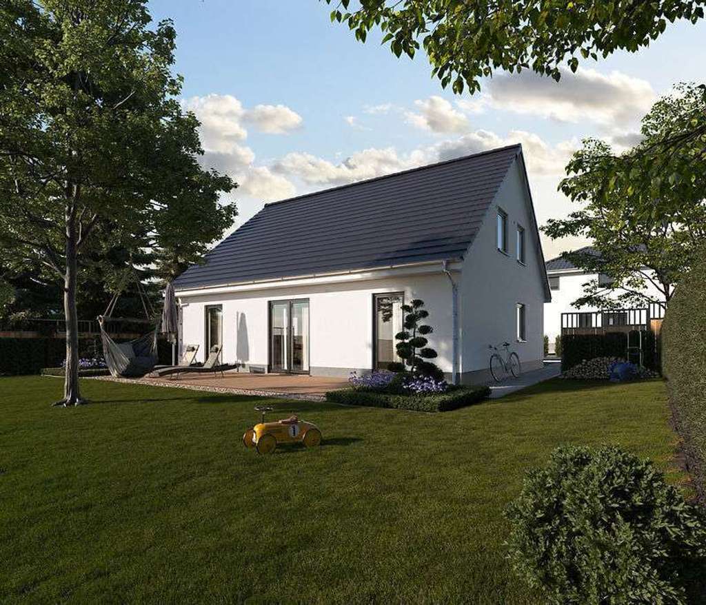 Immobilie in Steinbach am Donnersberg - Haus mit ELW massiv gebaut, Preis inkl. Grundstück - Bild 0