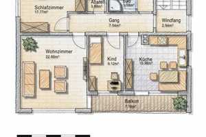 Von Privat 4,5- Raum Wohnung mit Balkon u. Gartennutzung