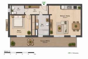 Moderne 2-Zimmer-Neubauwohnung im Effizienzhaus-40-Standard – Die vollständige Adresse der Immobilie erhältst du vom Anbieter., 47809 Oppum, Krefeld – Vorschaubild 7