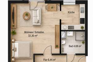 Wohnglück auf kompaktem Raum – frisch renoviert, barrierearm und mit Balkon! Aufzug & ruhige Lage! – Normannenstraße 7 b, 12524 Altglienicke, Berlin – Vorschaubild 9