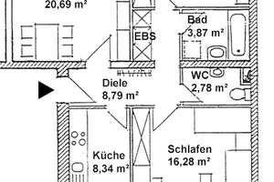 Tolle Wohnung mit Balkon an der Küche - großer grüner Innenhof – Further Straße 40, 9113 Schloßchemnitz, Chemnitz – Vorschaubild 7