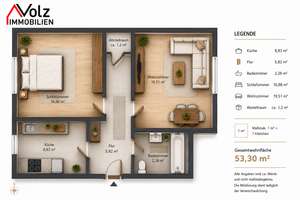 KAPITALANLAGE: vermietete 2-Zi. ETW ca. 53,73m²+ Souterrain ca. 30m² als Hobby,  in zentraler Lage – Hundtstr 6, 22047 Wandsbek (Ortsteil), Hamburg – Vorschaubild 2