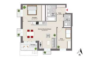 GRUNDERWERBSSTEUER GESCHENKT! KFW55! - Moderne 3-Zimmer-Gartenwohnung – Die vollständige Adresse der Immobilie erhältst du vom Anbieter., 80995 Feldmoching, München – Vorschaubild 5