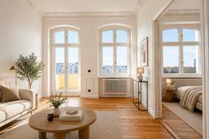 3-Zi Altbau Erstbezug: Balkon, Hohe Decken, Stuck, Dielen, Flügeltür, Weitblick, Fernwärme/Prov.frei – Wallenbergstrasse 2, 10713 Wilmersdorf, Berlin – Vorschaubild 13