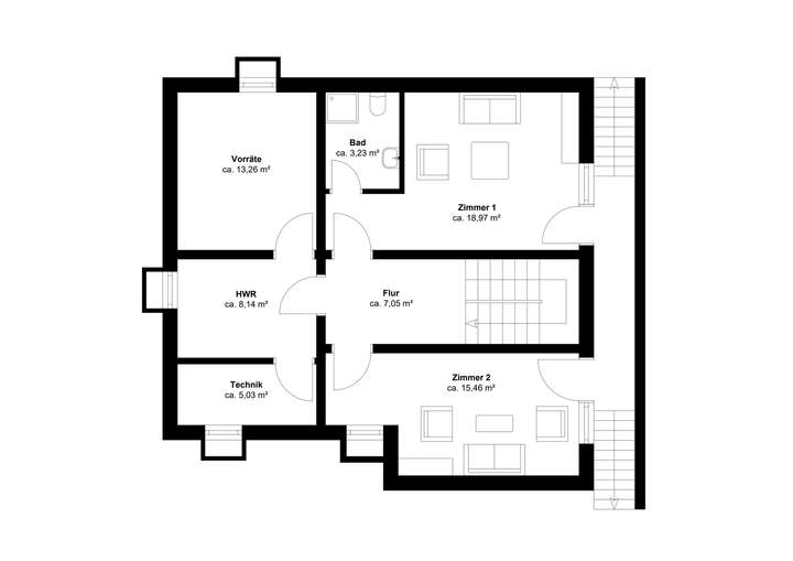 Untergeschoss-Grundriss