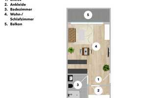 1-Zimmer Appartment in Giesing! & Sofort Bezugsfrei! vollmöbliert – München – Vorschaubild 9