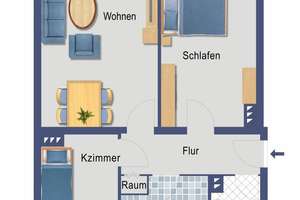 Frei ab 01.01.2027 !  Sonnige 3- Raum Erdgeschosswohnung zentral in D- Benrath - provisionsfrei ! – 40597 Benrath, Düsseldorf – Vorschaubild 2