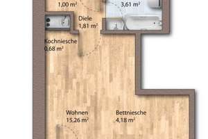 Möblierte 1‑Zimmerwohnung  - Furnished apartment with balcony & WI-Fi, available now – Thusneldastraße xx, 81543 Untergiesing, München – Vorschaubild 9