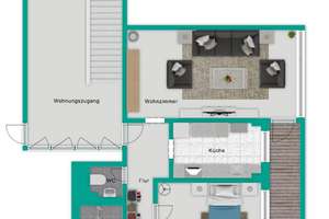 Gepflegte 3-Zimmer-Wohnung mit West-Balkon und Blick ins Grüne – attraktive Lage in RT-Hohbuch – 72762 Reutlingen-Mitte, Reutlingen – Vorschaubild 9